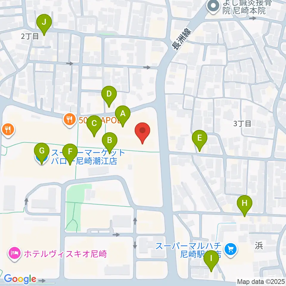 アール・エイチ・ワイ尼崎スタジオ周辺のカフェ一覧地図