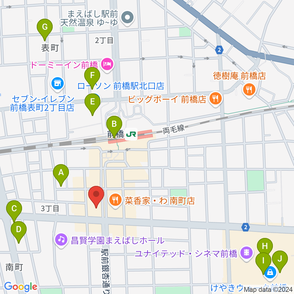 ブラスデコ周辺のカフェ一覧地図