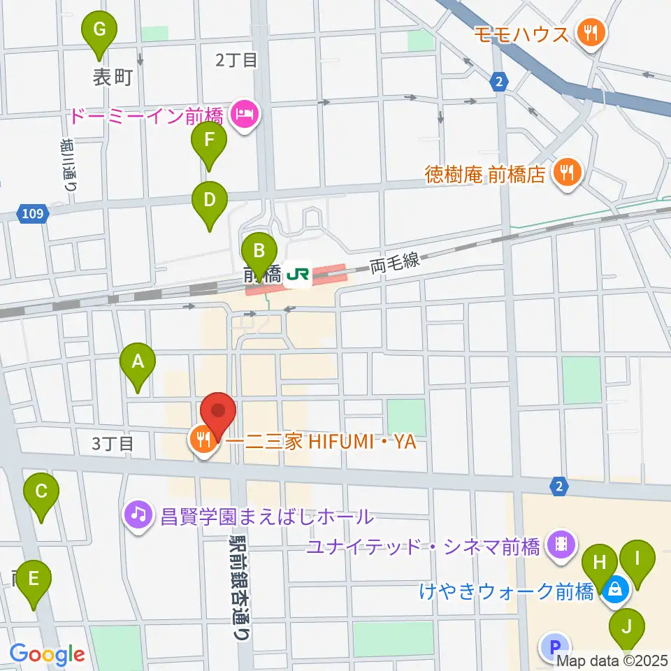 ブラスデコ周辺のカフェ一覧地図