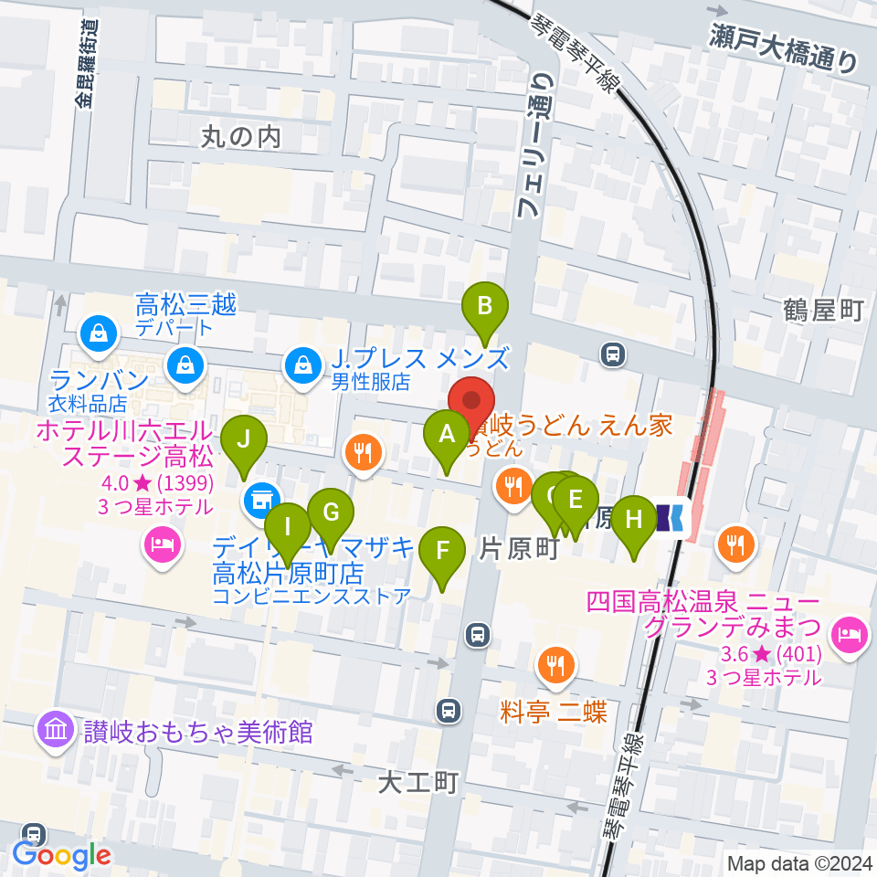 MUSIC FARM周辺のカフェ一覧地図