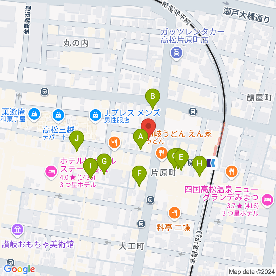 MUSIC FARM周辺のカフェ一覧地図