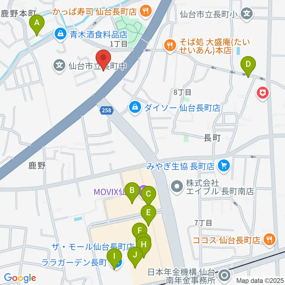ピアノ教室 ポコアポコ周辺のカフェ一覧地図