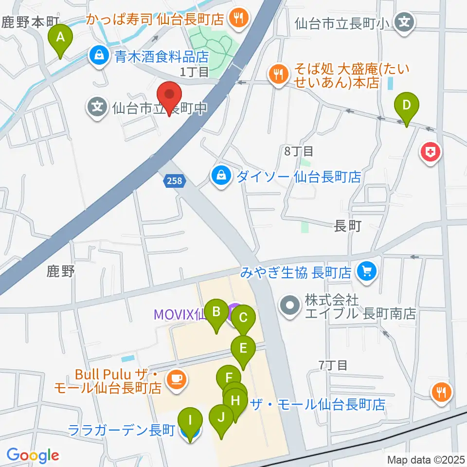 ピアノ教室 ポコアポコ周辺のカフェ一覧地図