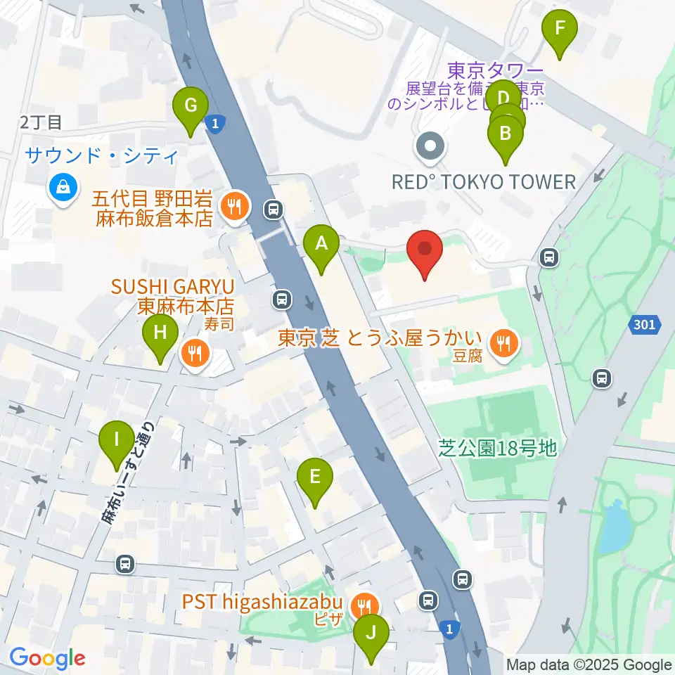 スターライズタワー周辺のカフェ一覧地図