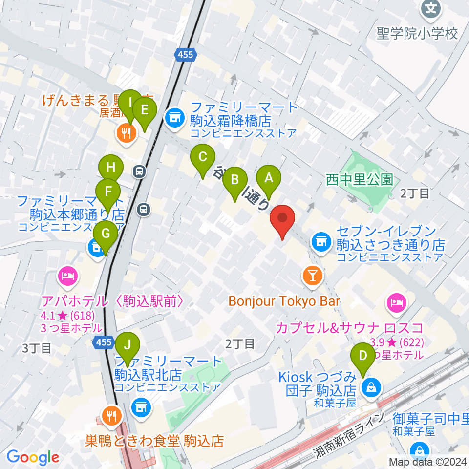 レンタルスペース・コンテハウス周辺のカフェ一覧地図