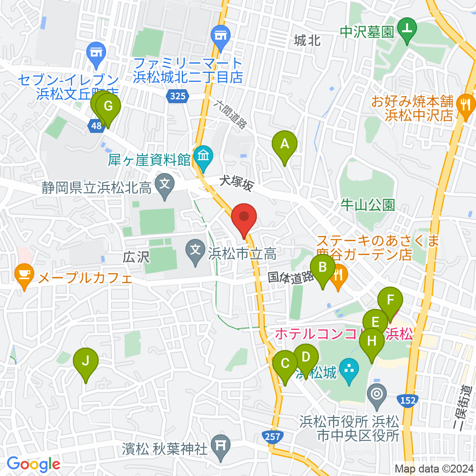 StudioBASIC周辺のカフェ一覧地図