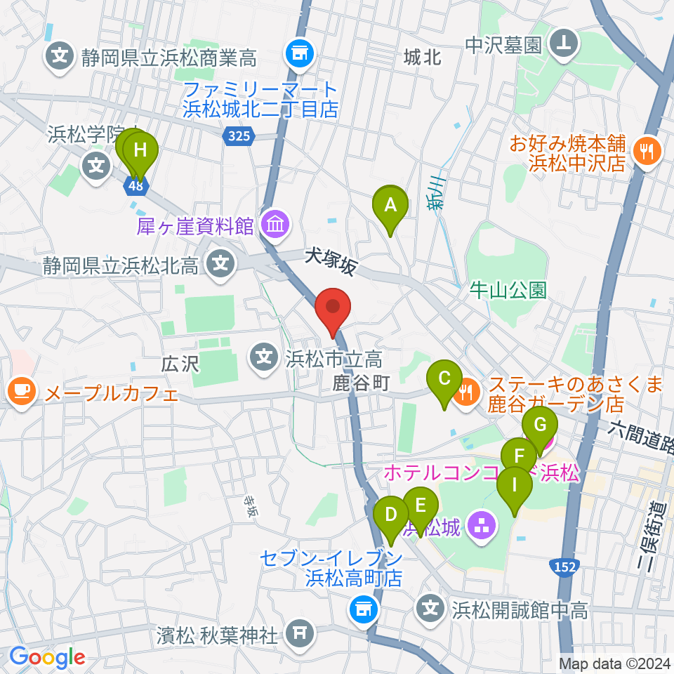 StudioBASIC周辺のカフェ一覧地図