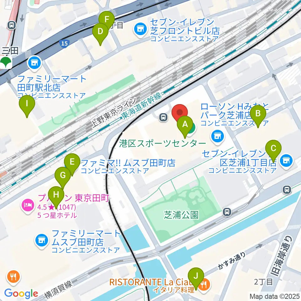 港区立男女平等参画センター リーブラ周辺のカフェ一覧地図