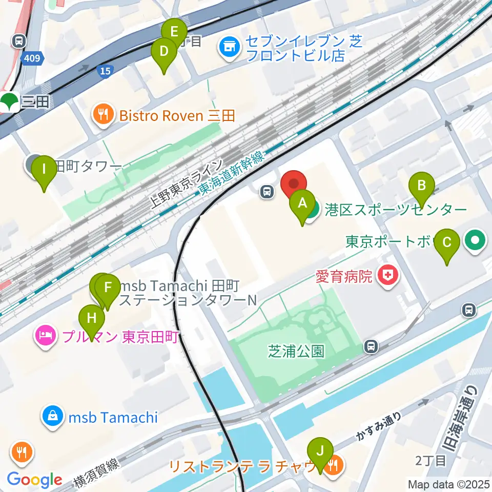 港区立男女平等参画センター リーブラ周辺のカフェ一覧地図