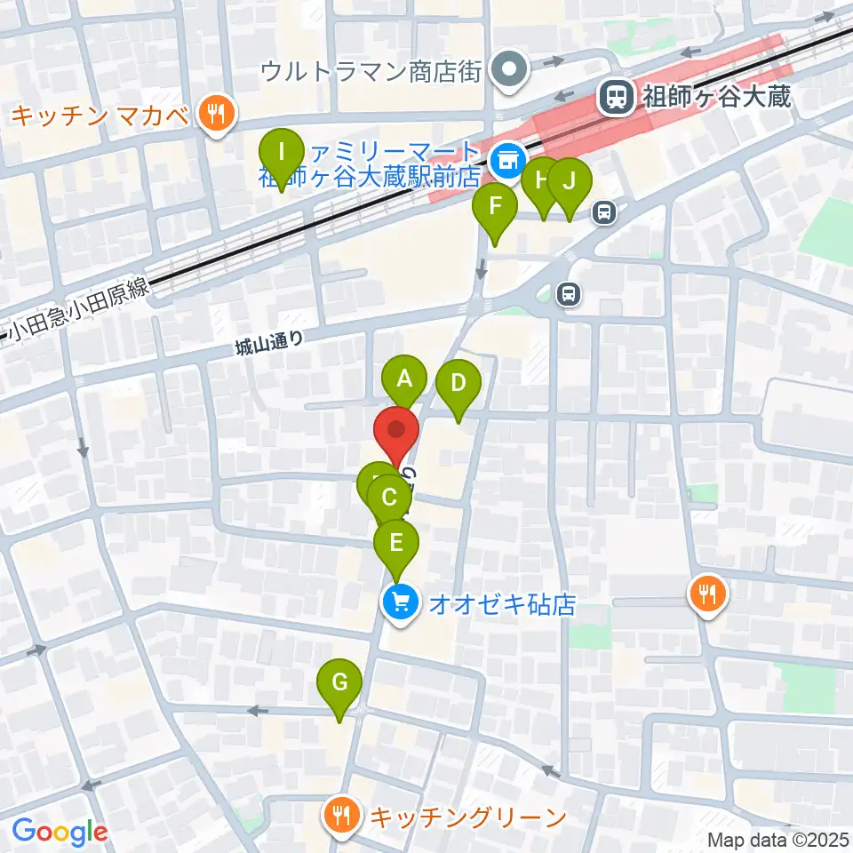 祖師谷大蔵エクレルシ周辺のカフェ一覧地図