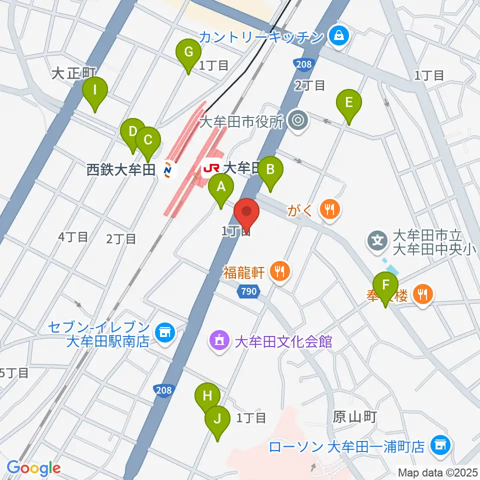 FMたんと周辺のカフェ一覧地図