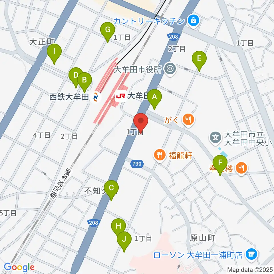 FMたんと周辺のカフェ一覧地図