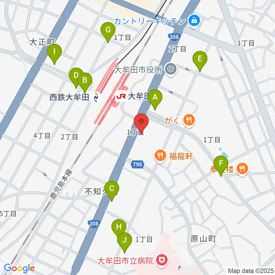 FMたんと周辺のカフェ一覧地図