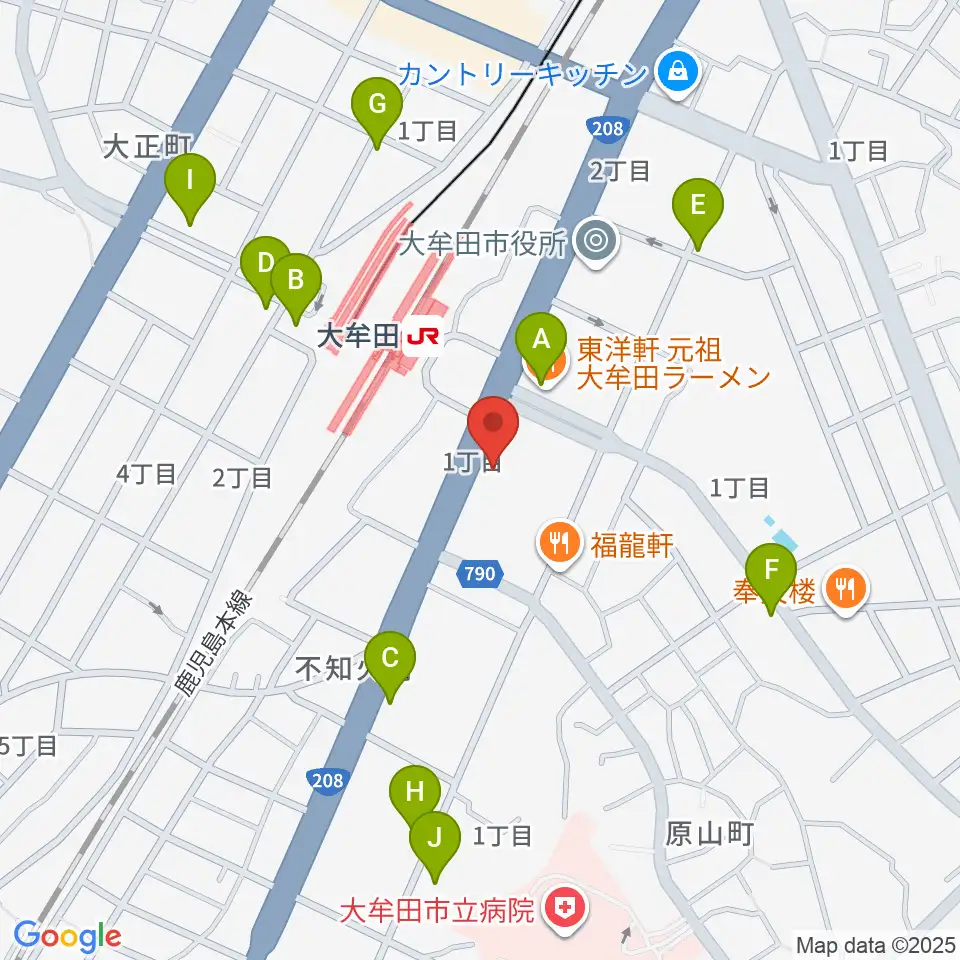 FMたんと周辺のカフェ一覧地図