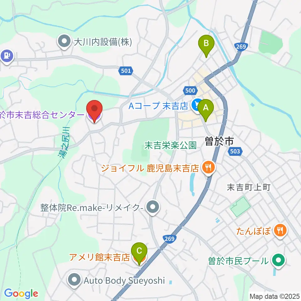末吉総合センター周辺のカフェ一覧地図