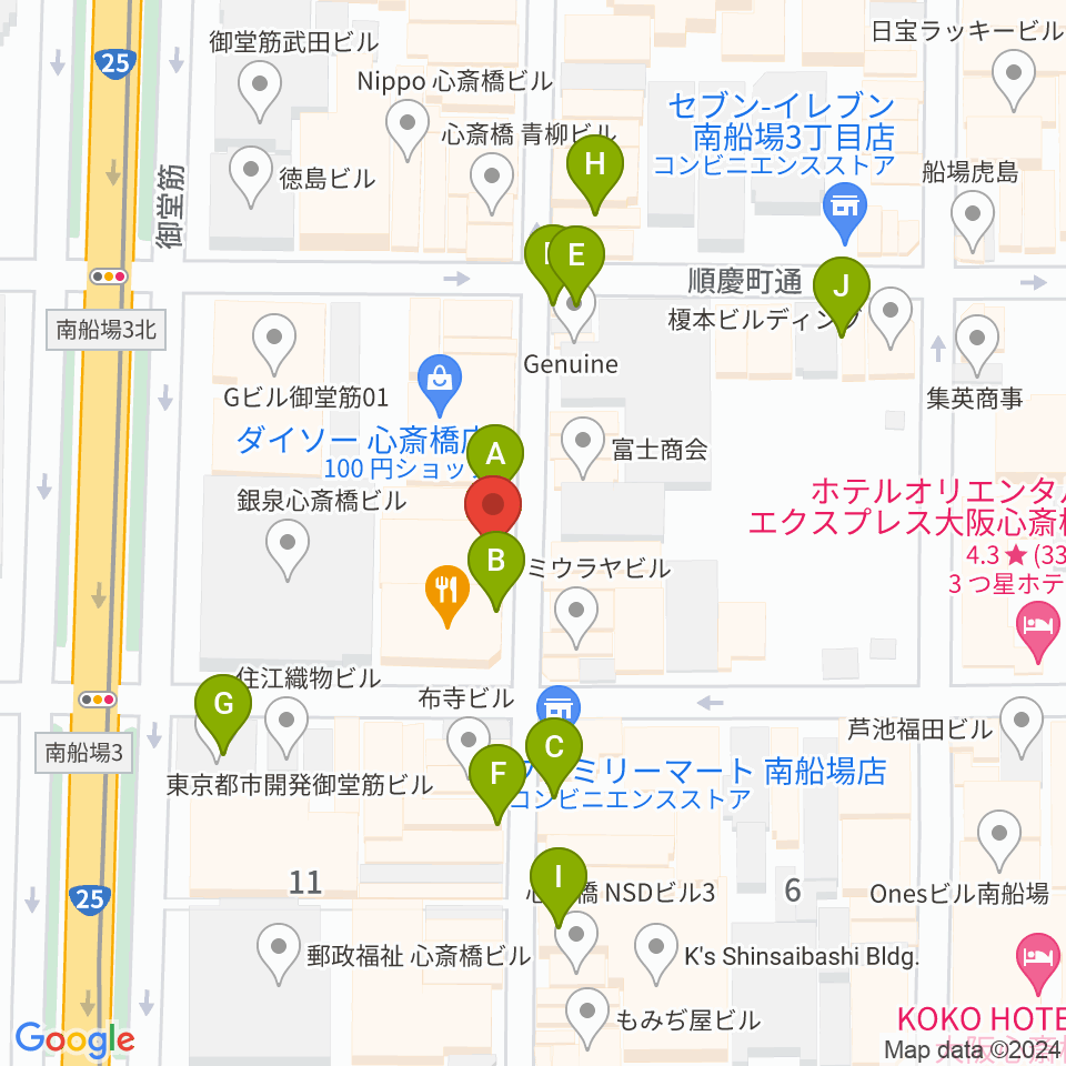 三木楽器ウインドフォレスト周辺のカフェ一覧地図