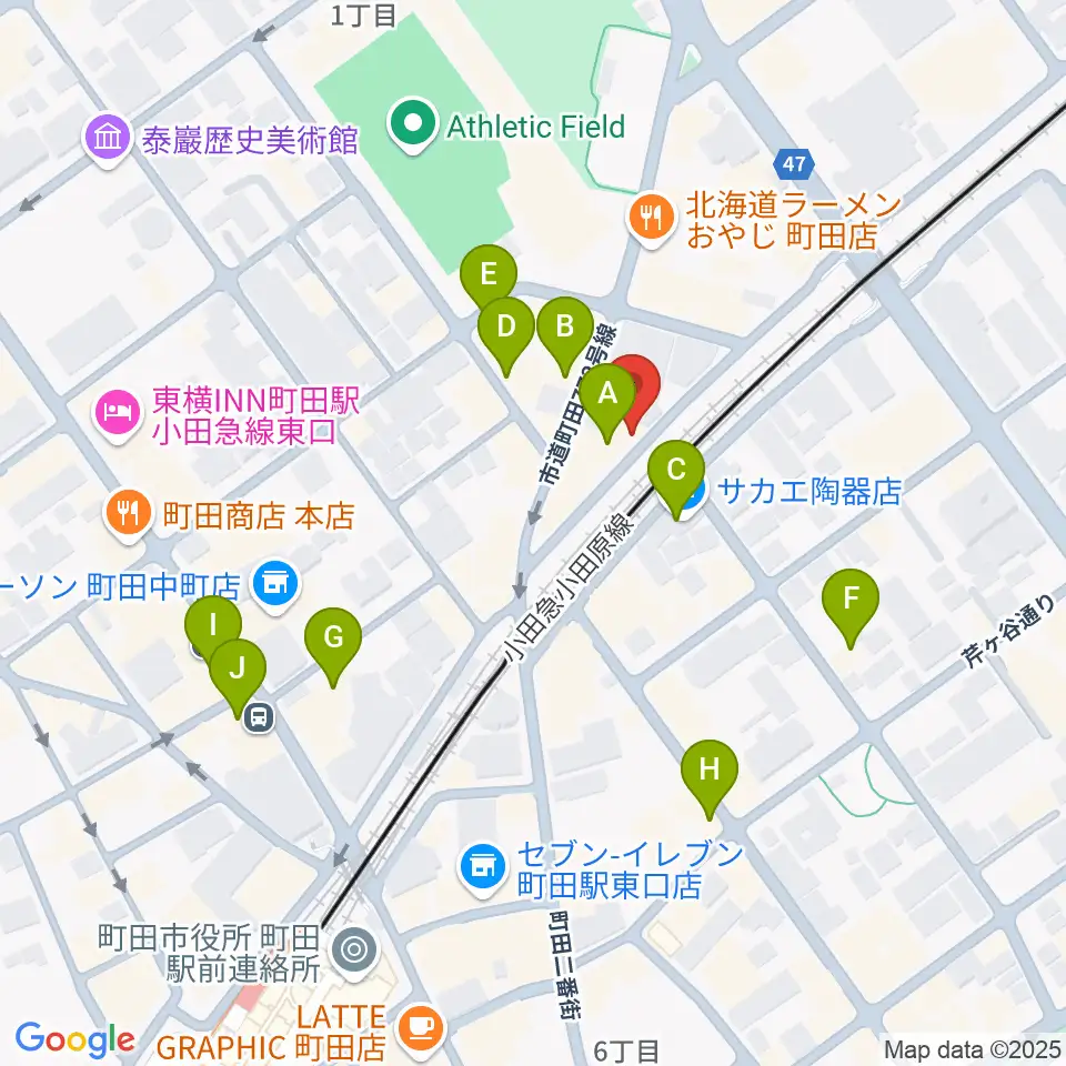 町田INTO THE BLUE周辺のカフェ一覧地図