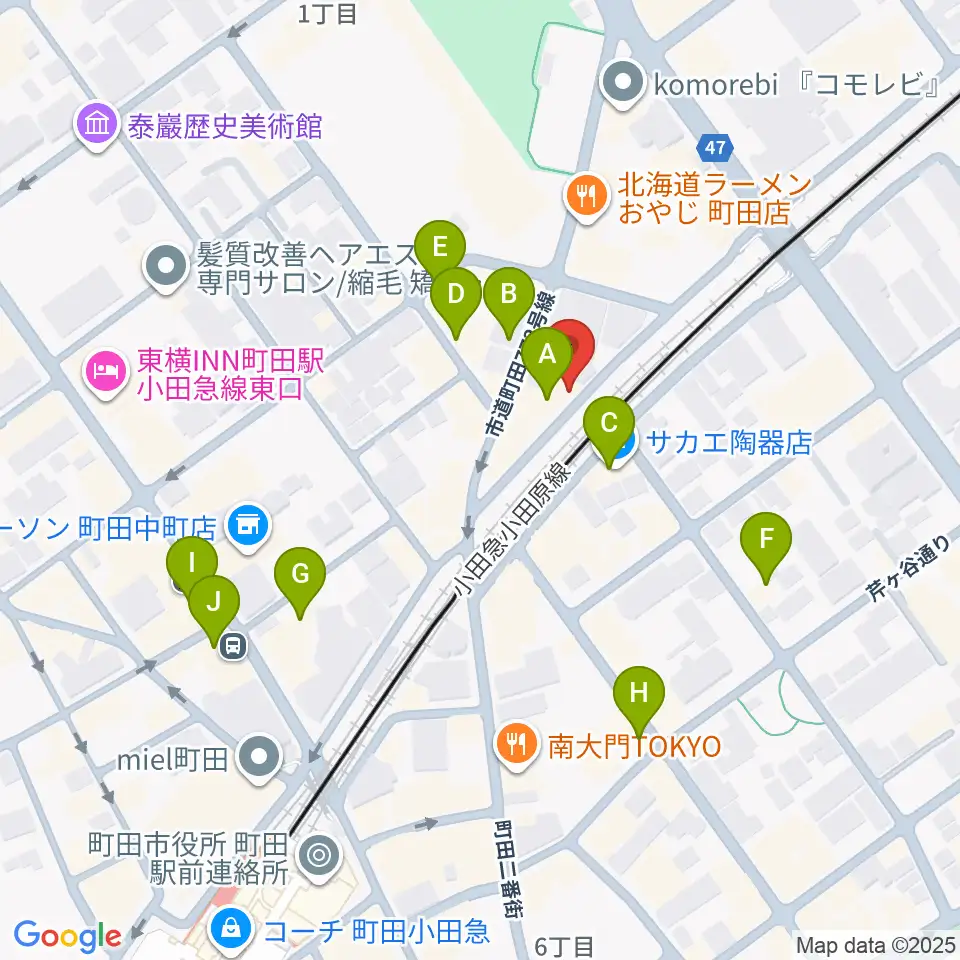 町田INTO THE BLUE周辺のカフェ一覧地図