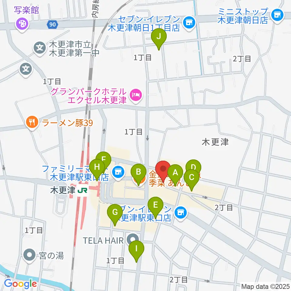 Live Spot Mick周辺のカフェ一覧地図