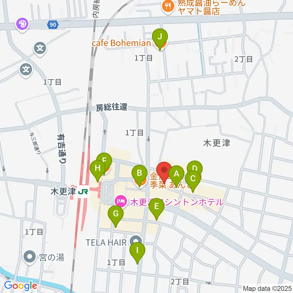 Live Spot Mick周辺のカフェ一覧地図