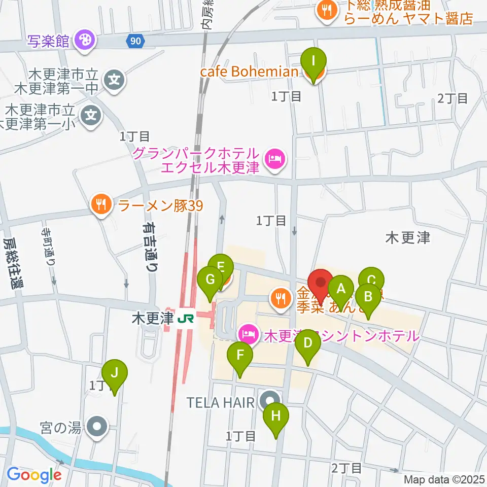Live Spot Mick周辺のカフェ一覧地図