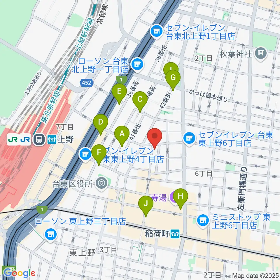 LOVERSION周辺のカフェ一覧地図