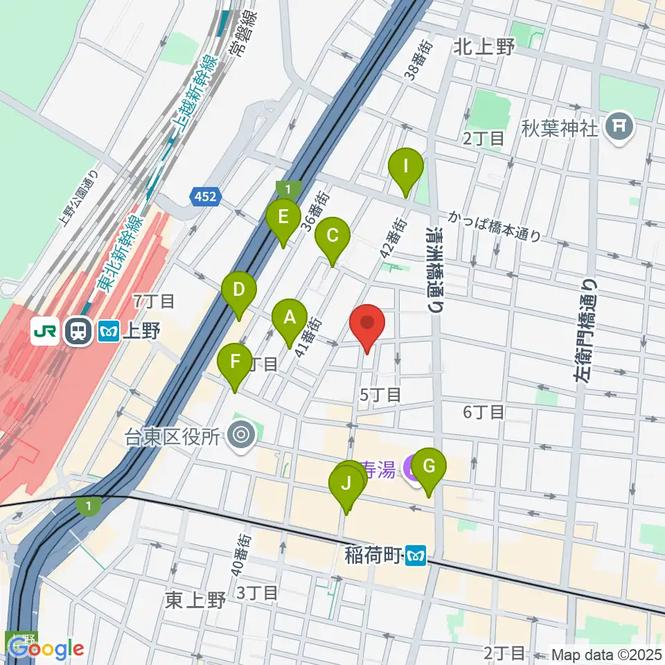 LOVERSION周辺のカフェ一覧地図
