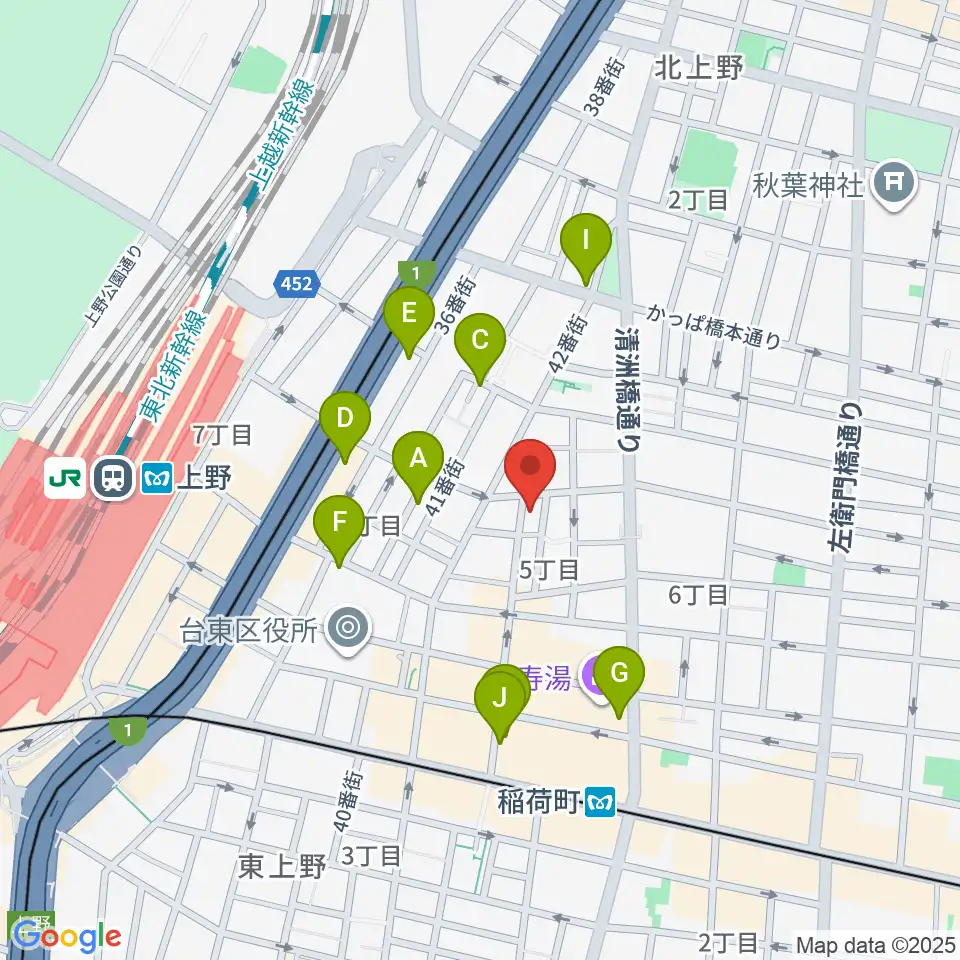 LOVERSION周辺のカフェ一覧地図