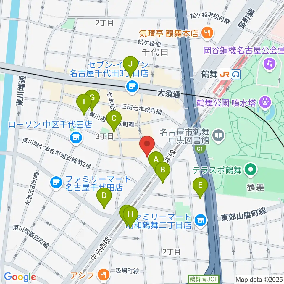 EMU Music School周辺のカフェ一覧地図