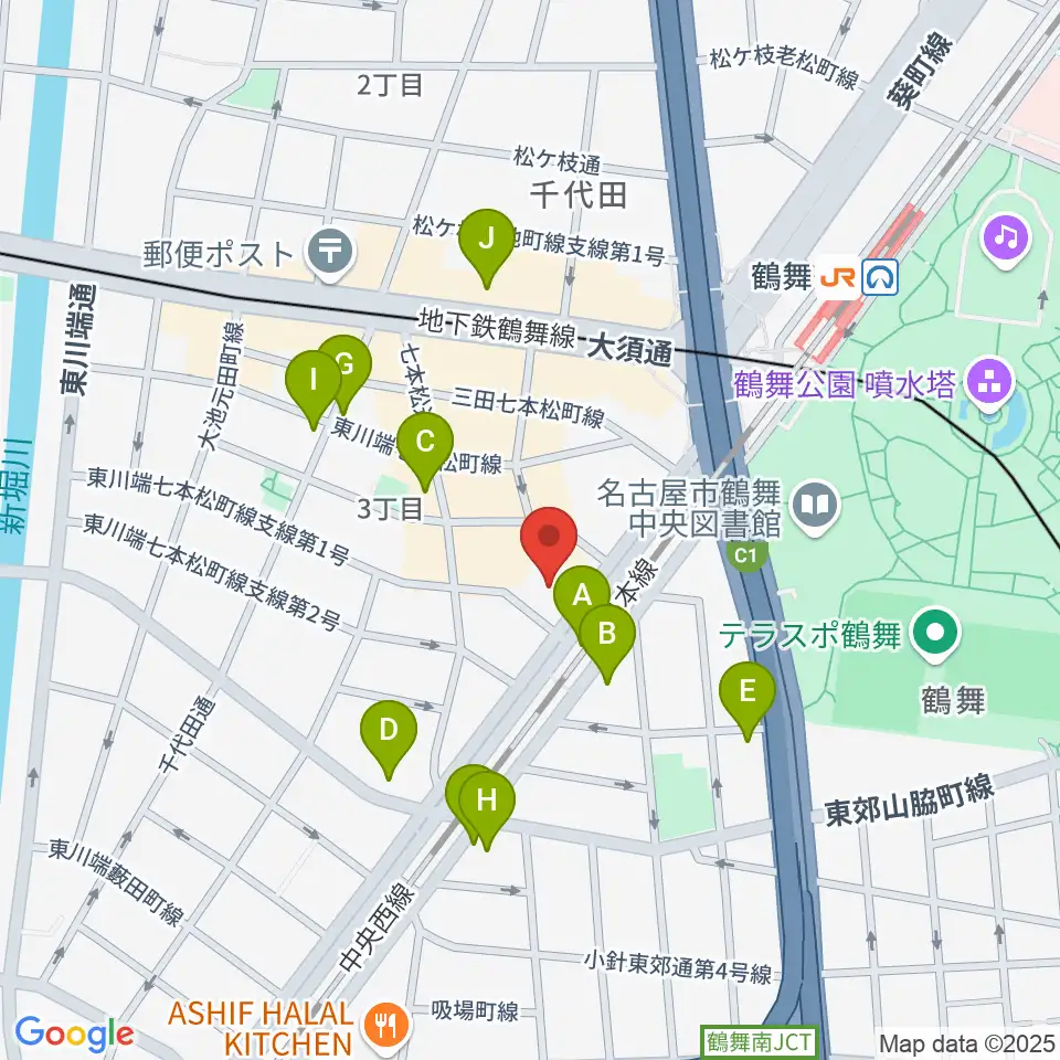 EMU Music School周辺のカフェ一覧地図