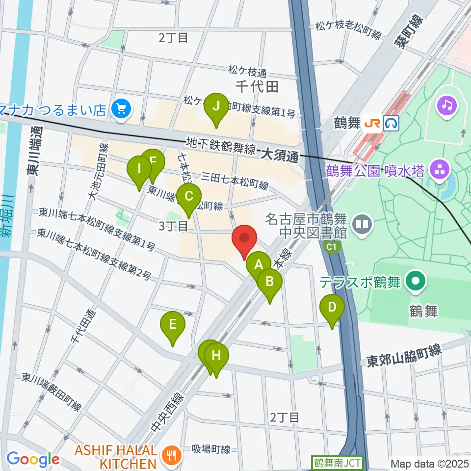 EMU Music School周辺のカフェ一覧地図