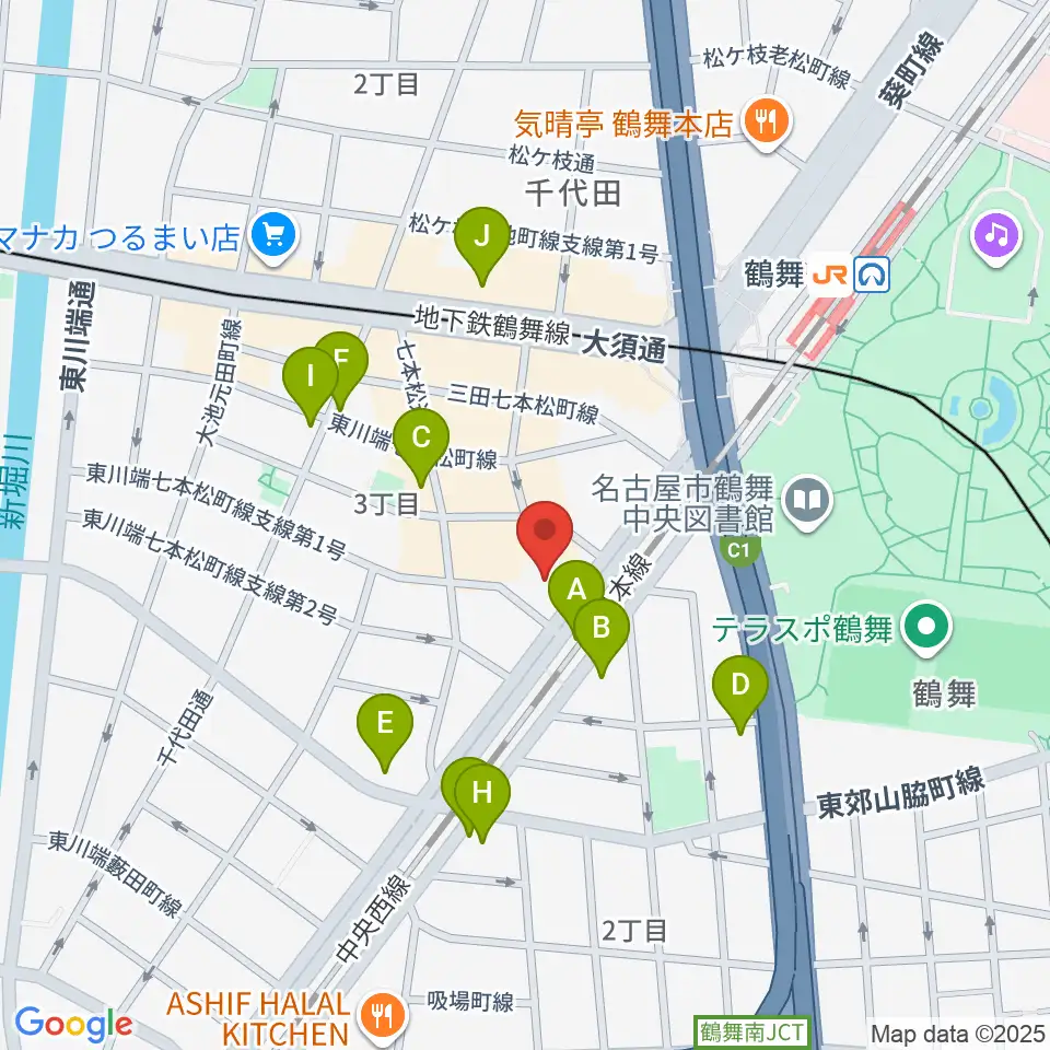 EMU Music School周辺のカフェ一覧地図