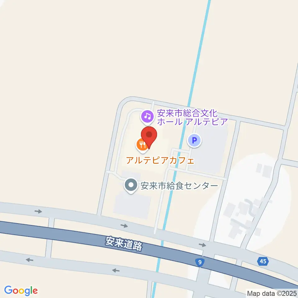 安来市総合文化ホール アルテピア周辺のカフェ一覧地図