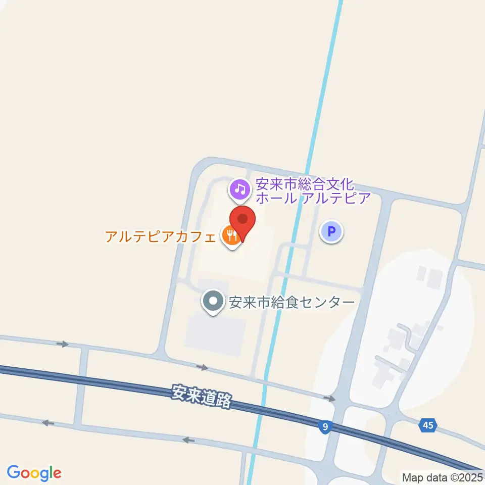 安来市総合文化ホール アルテピア周辺のカフェ一覧地図