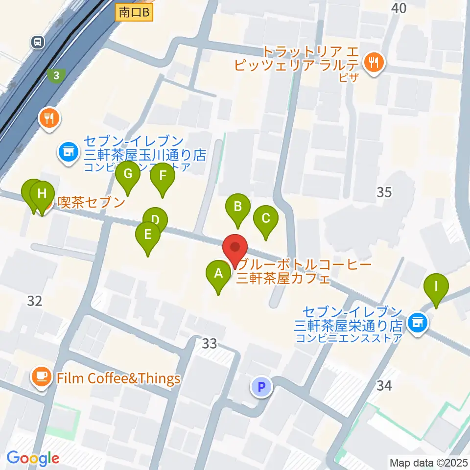 三軒茶屋HEAVEN'S DOOR周辺のカフェ一覧地図
