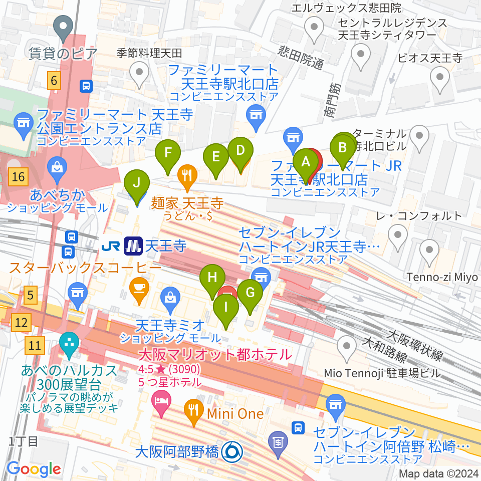 ヤンタスタジオ周辺のカフェ一覧地図