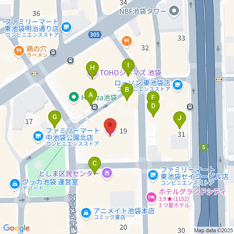 東京建物ブリリアホール周辺のカフェ一覧地図