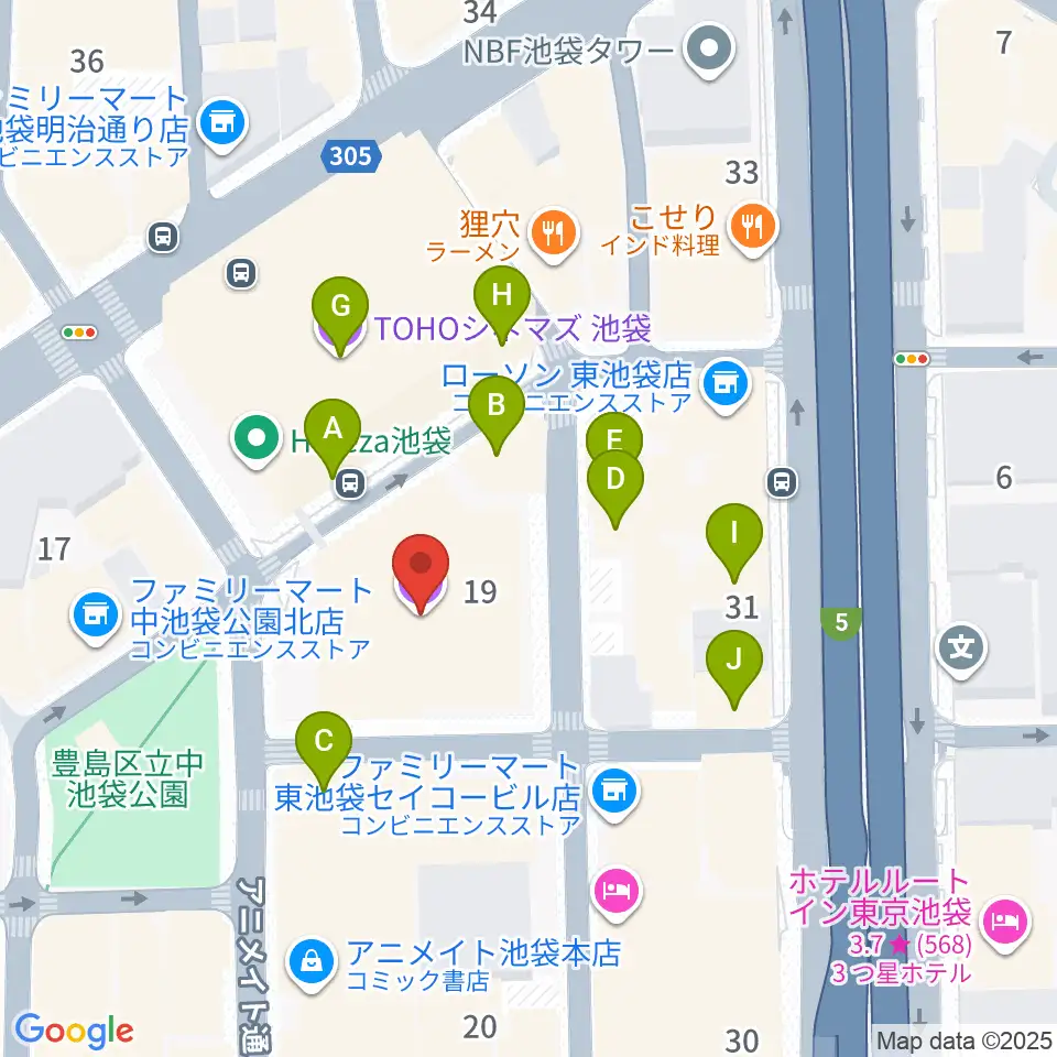 東京建物ブリリアホール周辺のカフェ一覧地図