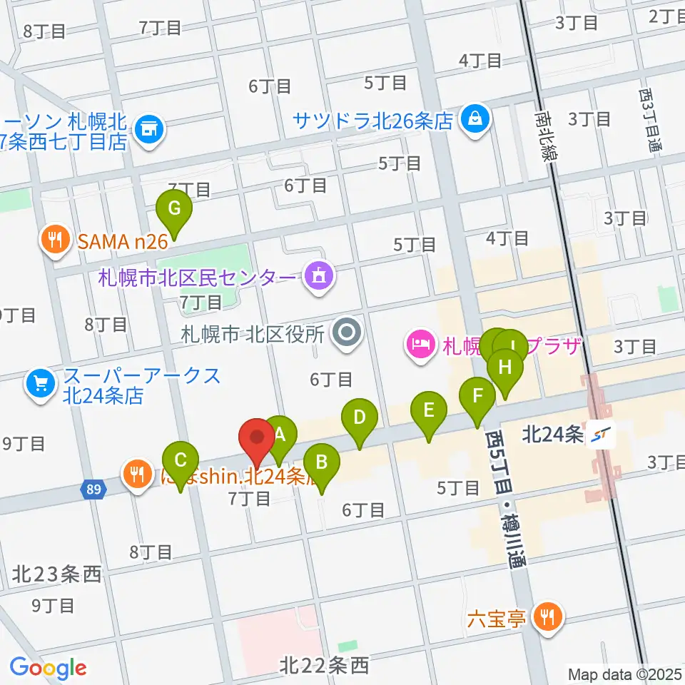 ジングルホール周辺のカフェ一覧地図