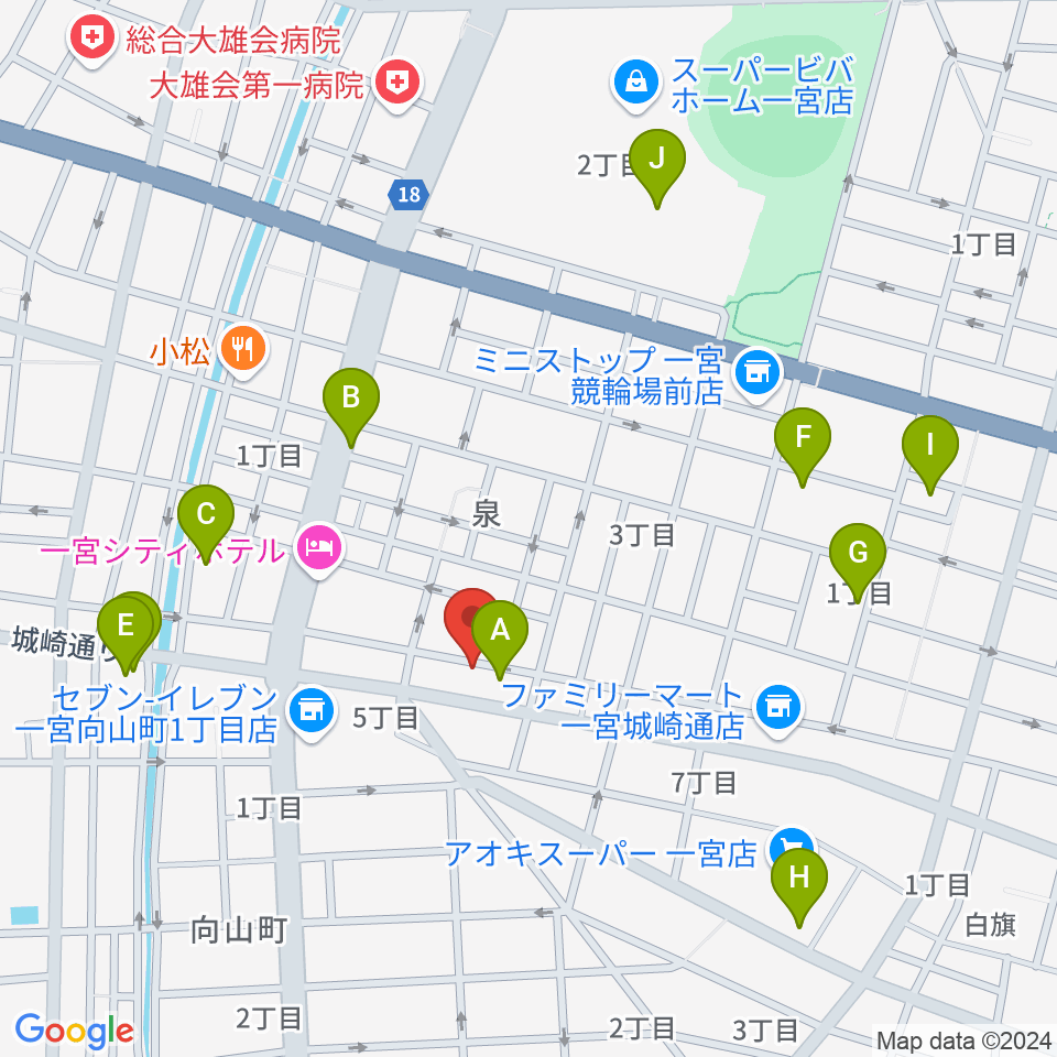 Studio 3km周辺のカフェ一覧地図