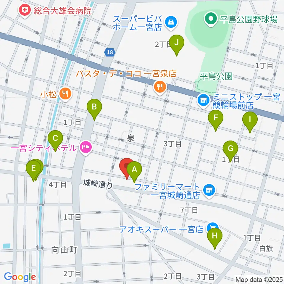 Studio 3km周辺のカフェ一覧地図