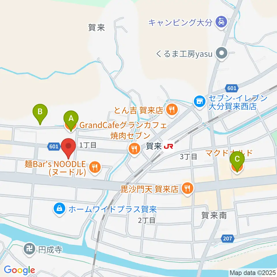 ソニコドラム教室周辺のカフェ一覧地図