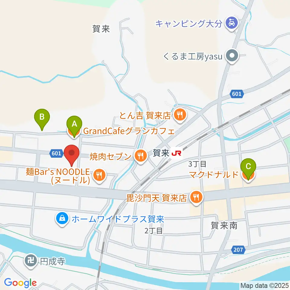 ソニコドラム教室周辺のカフェ一覧地図