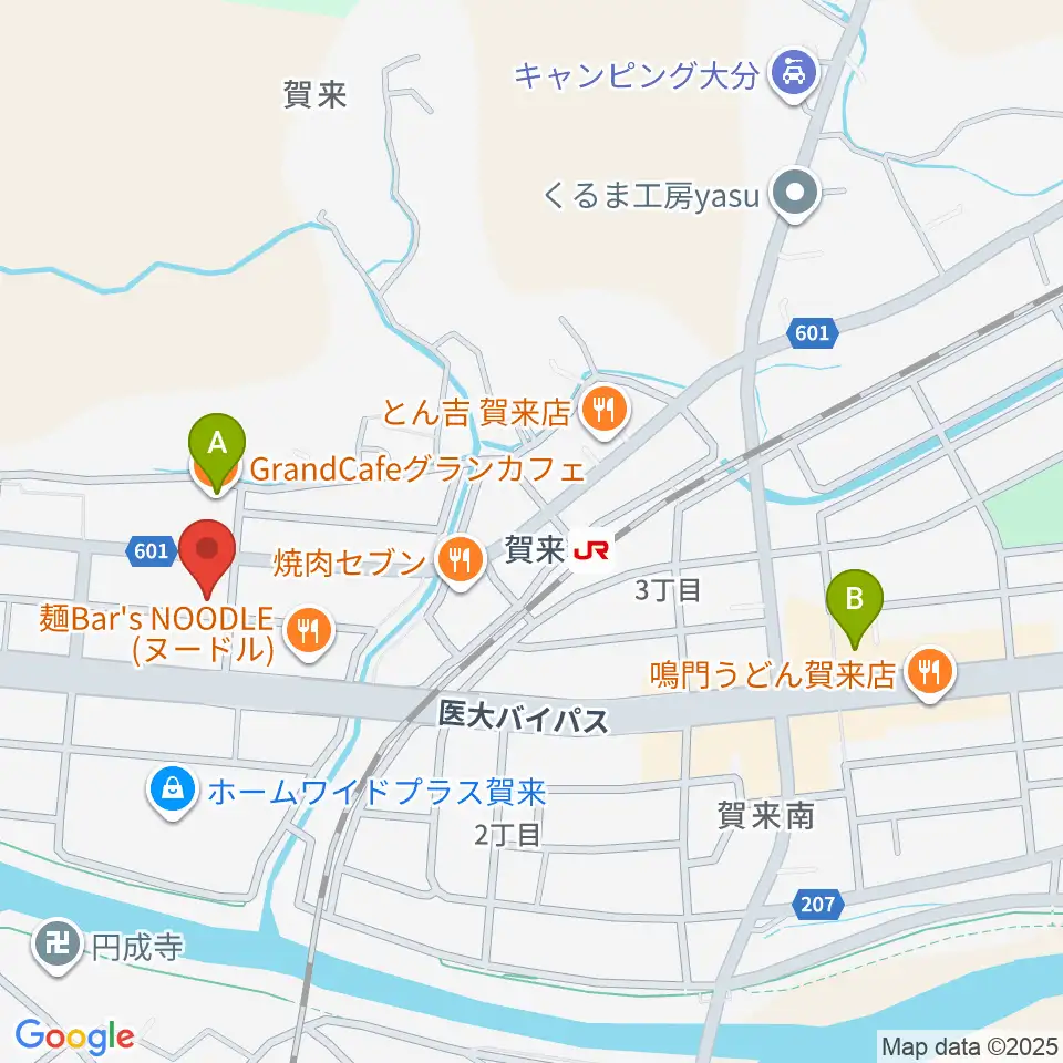 ソニコドラム教室周辺のカフェ一覧地図