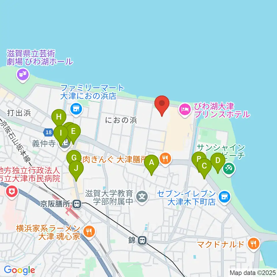ウカルちゃんアリーナ周辺のカフェ一覧地図