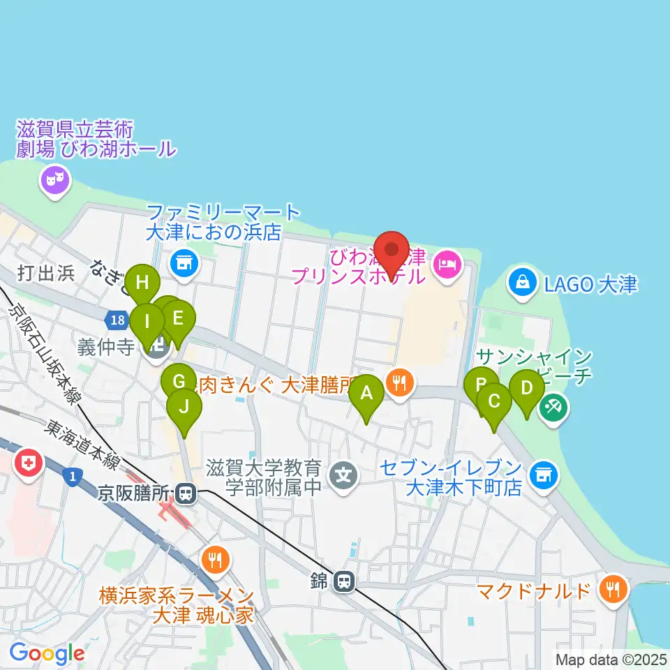 ウカルちゃんアリーナ周辺のカフェ一覧地図
