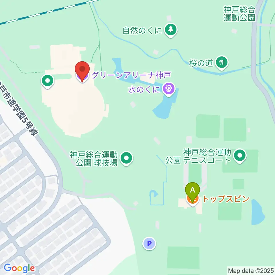 グリーンアリーナ神戸周辺のカフェ一覧地図