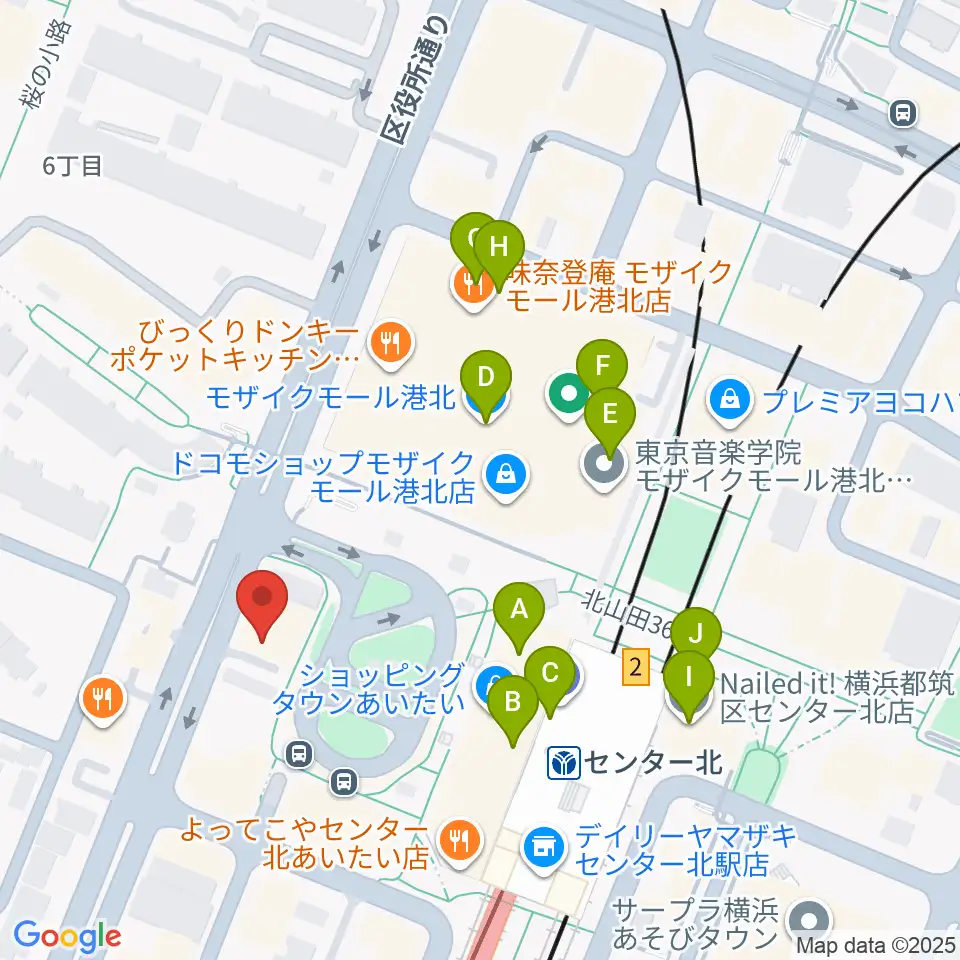 T-Music Yokohama周辺のカフェ一覧地図