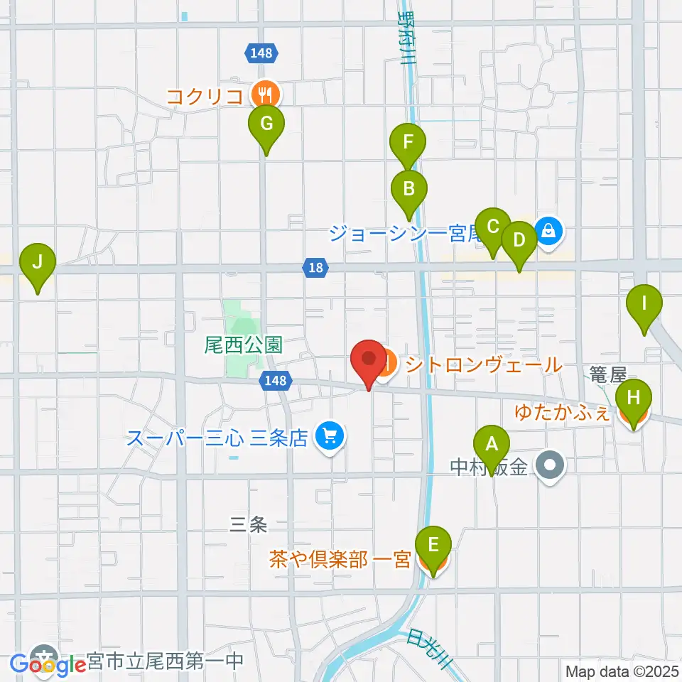 Guitar Shop SOUNDNINE周辺のカフェ一覧地図