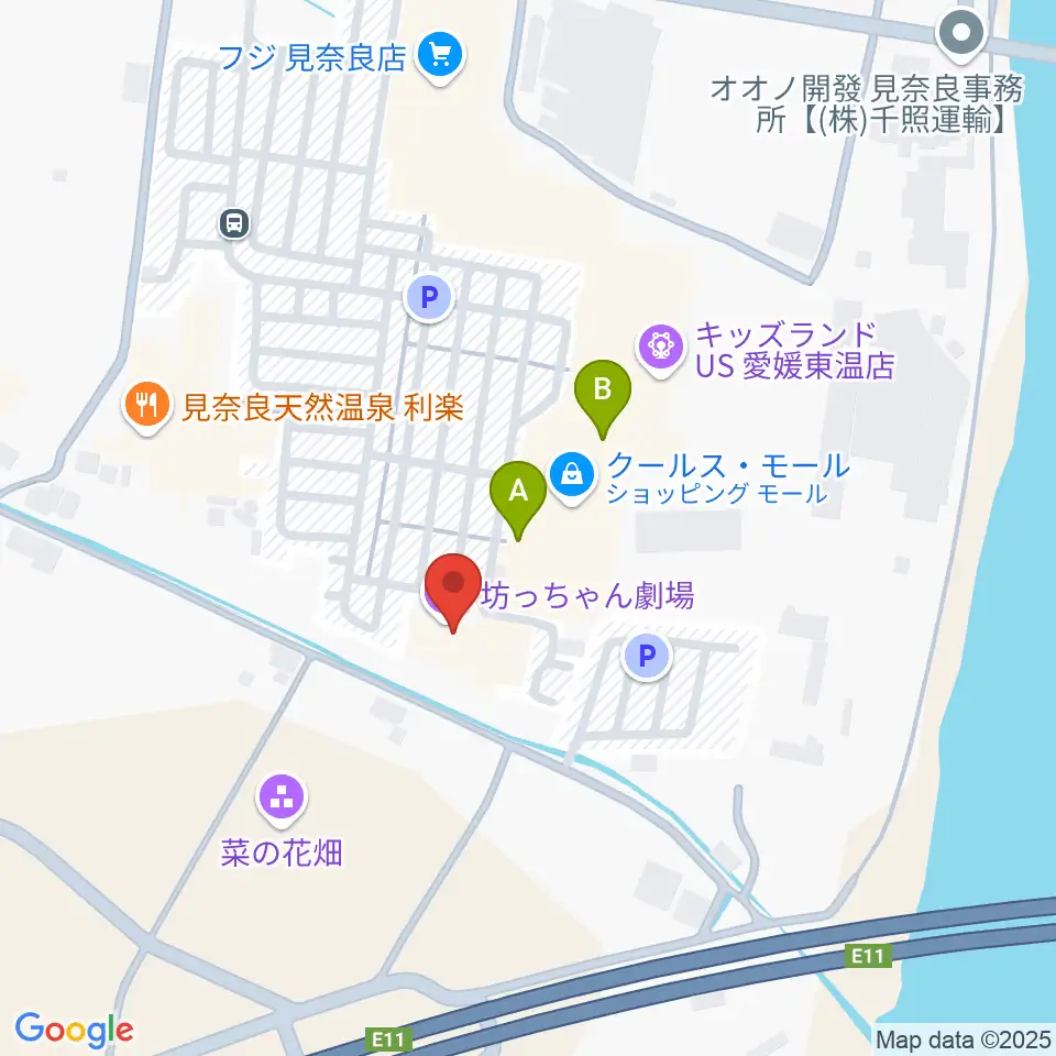 坊っちゃん劇場周辺のカフェ一覧地図